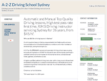 Tablet Screenshot of a2z-driving-school-sydney.com